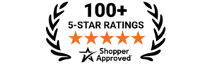 5 Star Excellence award from Shopper Approved for collecting at least 100 5 star reviews