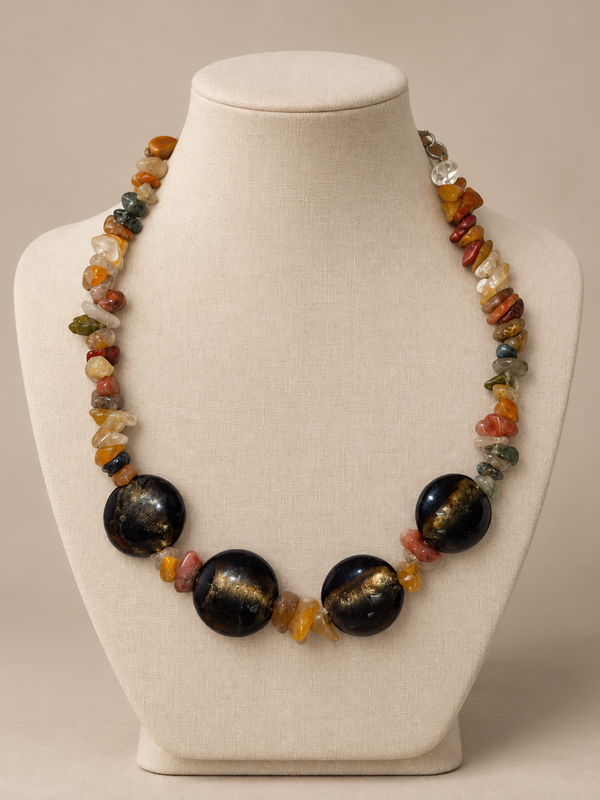 A handmade beaded necklace
