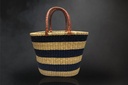 Handwoven Ghana Tapered Shopper: Roomy Carry, Global Flair