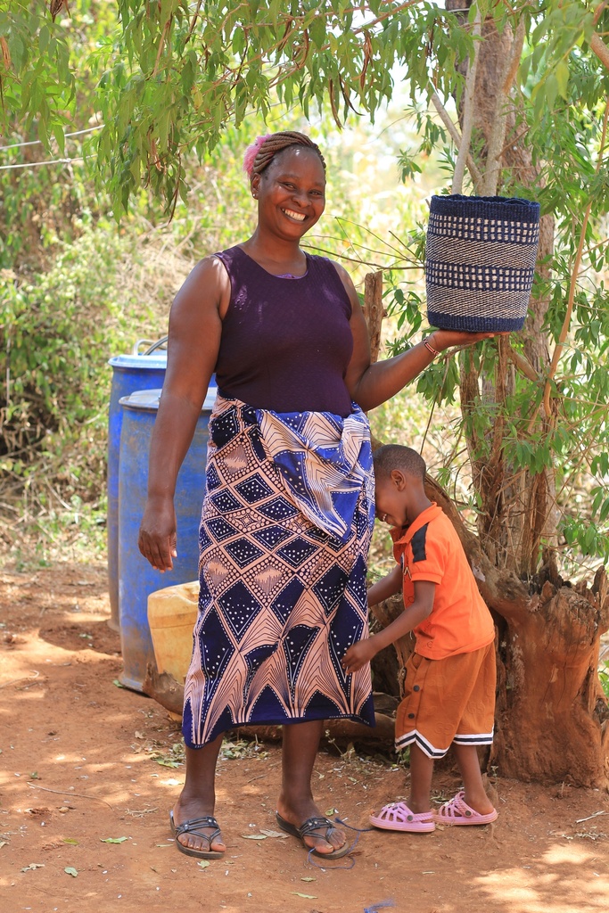 Kenya Sisal Tote – Classic Navy, Everyday Strength