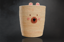 Handwoven Uganda Animal Bin: Whimsical Storage with Safari Spirit