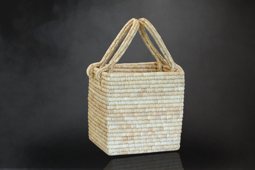 Bangladesh Square Storage Bin: Clean Lines, Delta Craft