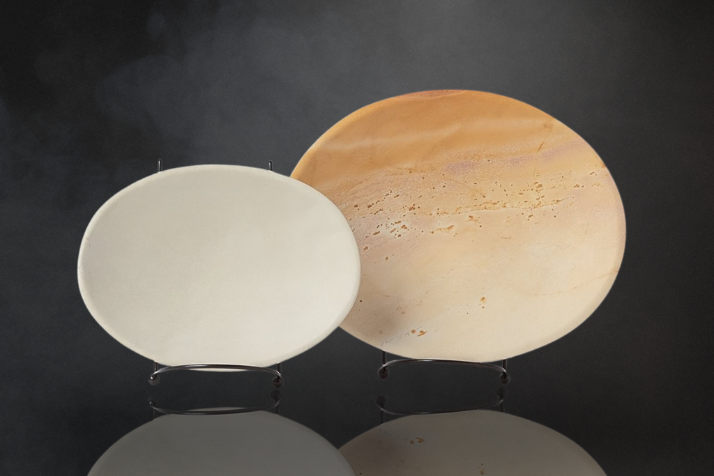 Oval Stone Bowl: Sleek Lines, Solid Impact