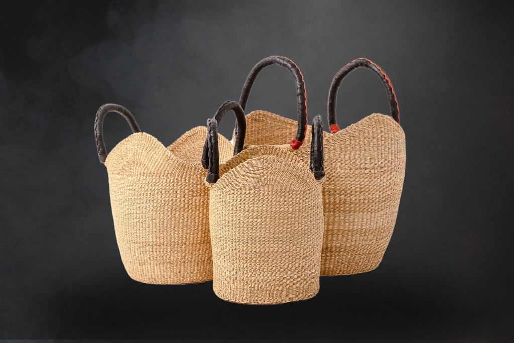 Handcrafted Wing Shopper Basket: Lightweight Strength with Fair-Trade Flair