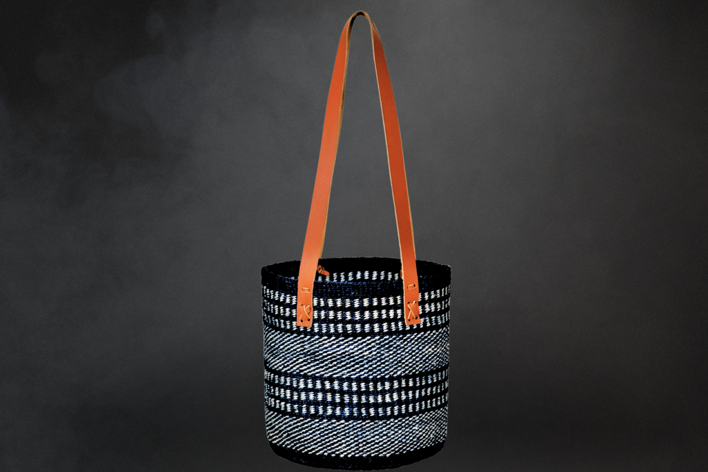 Kenya Sisal Tote – Classic Navy, Everyday Strength