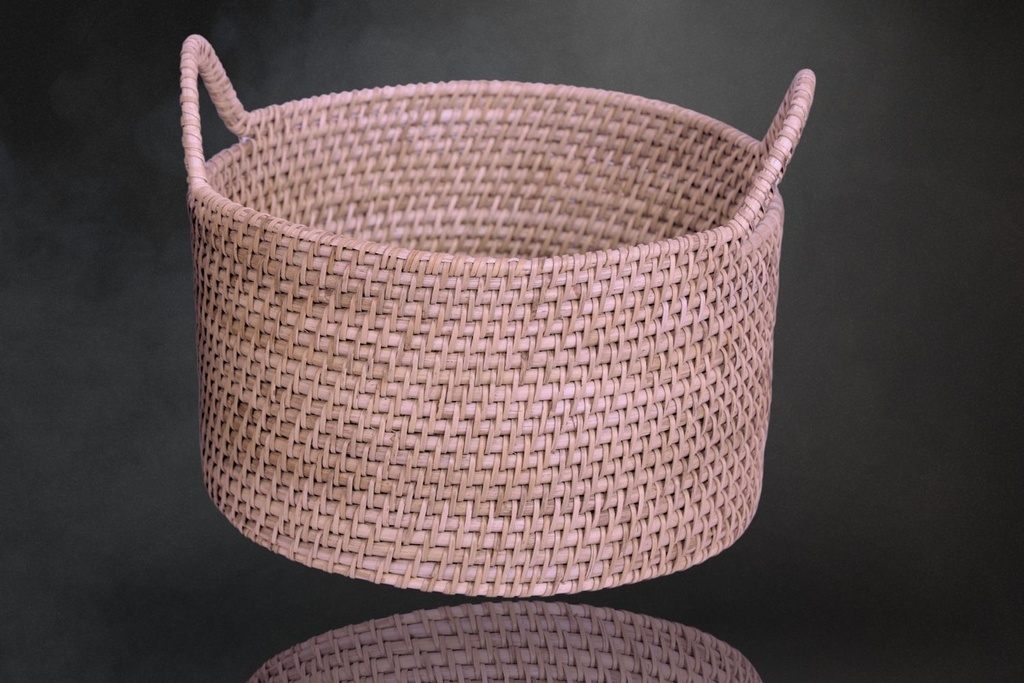 Round Cane Storage Bin: Circular Charm, Purpose-Driven Craft