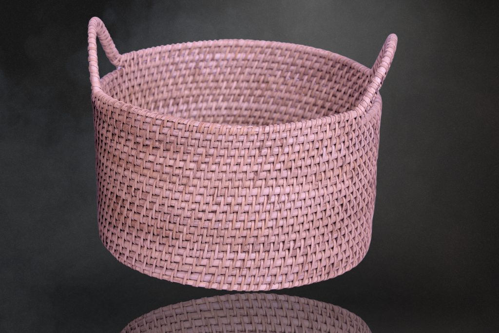 Round Cane Storage Bin: Circular Charm, Purpose-Driven Craft
