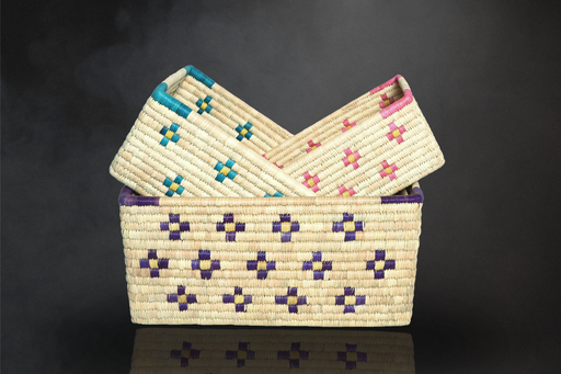Bangladesh Rectangle Basket – Hand-Woven Organizer for Shelves & Counters