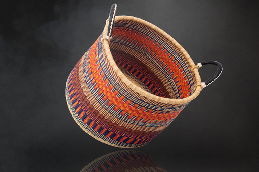 Handcrafted Ghanaian Floor Bin: Oversized Order with Ethical Origins