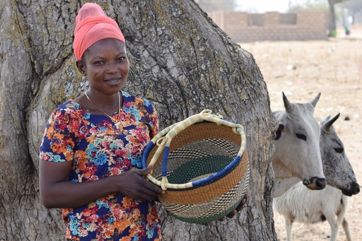 Handcrafted Ghana Market Basket: