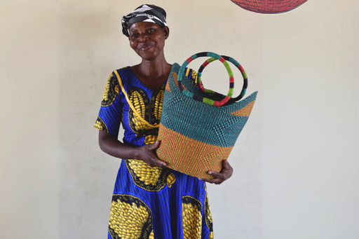 Handcrafted Wing Shopper Basket: Lightweight Strength with Fair-Trade Flair